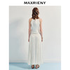 MAXRIENY【商场同款】25夏季新款宫廷挂脖上衣白色复古圆领气质无袖(货号:MF86TP011) 商品缩略图3