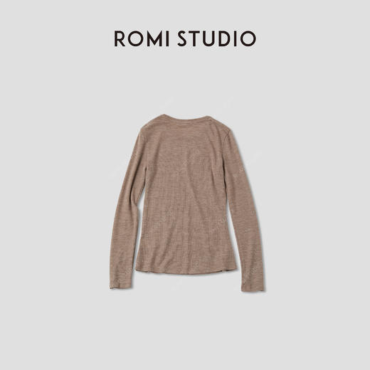 ROMI STUDIO山羊绒桑蚕丝120支可机洗丝光羊毛毛衫 RWCAS06190 商品图2