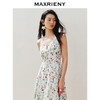 MAXRIENY【商场同款】法式城市度假风绑带精致深V高级碎花连衣裙(货号:MC85DR084) 商品缩略图2