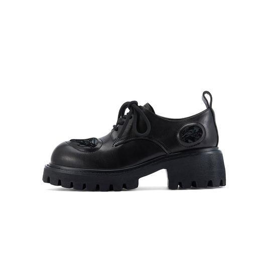 westory秋季细带厚底乐福鞋新中式元素深口单鞋W24CM7478101 商品图1