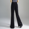 XBMY-F550时尚高腰金丝绒微喇裤女秋季2025年新款简约气质轻熟风女士喇叭裤 商品缩略图3