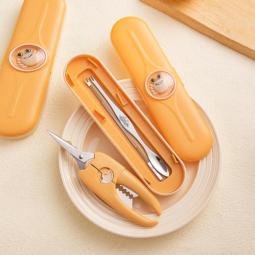 摩登主妇不锈钢吃螃蟹专用工具螃蟹钳夹大闸蟹拆蟹工具吃螃蟹神器 商品图0