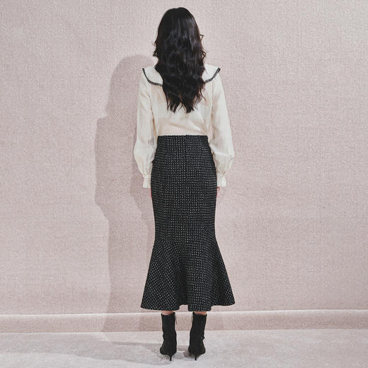 MAXRIENY法式复古感鱼尾半裙2024秋冬半身裙 商品图3