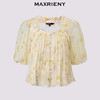 MAXRIENY25年夏季新款日落繁花宫廷风灯笼袖显瘦印花甜美上衣(货号:MF86TP269) 商品缩略图0