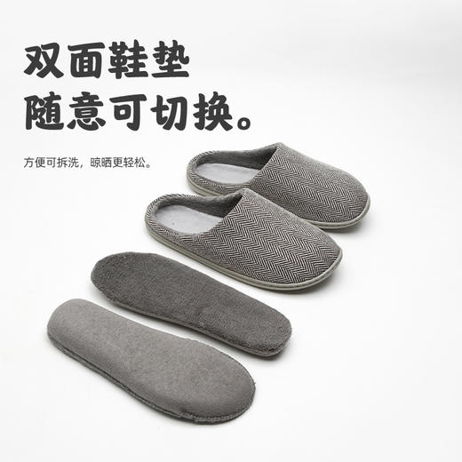 工厂直销✨【保暖棉拖鞋】秋冬季必不可少的御寒利器💥甄选羊毛呢面料，锁住热量不冻脚 超舒服！ 商品图4