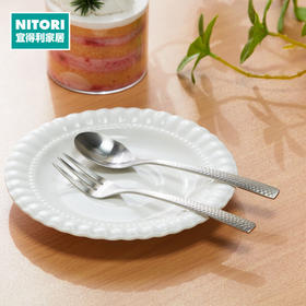 餐厅不锈钢餐具可洗碗机餐刀叉子汤勺漏勺茶勺锤目纹