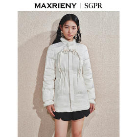 【商场同款】MAXRIENY水貂毛边收腰羽绒服24冬新款女装保暖外套(货号:MS85DC503)