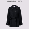 MAXRIENY【商场同款】纯色羊毛外套24秋围脖蝴蝶结领收腰系带设计(货号:MS85CT756) 商品缩略图4