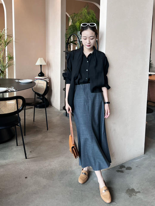 2509114    韩国🇰🇷飘带衬衫 天丝 商品图4