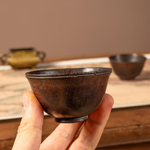 清	紫檀杯（一对） 商品图2
