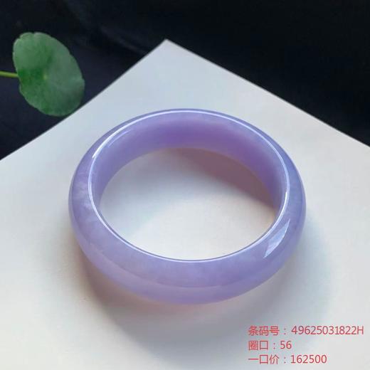高货紫罗兰色翡翠手镯 传家宝温润圆满中式翡翠手镯49625031822H（一口价） 商品图0