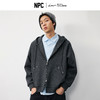 NPC潮牌撞钉双头拉链空气层连帽卫衣男宽松落肩秋季上新NP57ST52 商品缩略图0