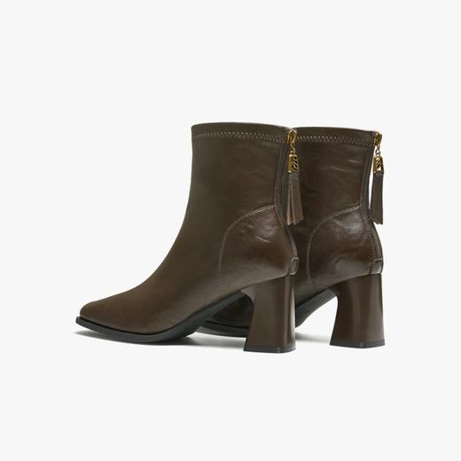 【云粉节】【简约主义】BF楼百思图25冬新款法式小踝靴女短靴马丁靴F5217DD5吊牌价799.现价400 商品图3