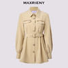 MAXRIENY精致优雅感风衣女浅春系穿搭圆形日字扣率性风收腰外套(货号:MS85WB751) 商品缩略图4