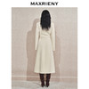 MAXRIENY高级极简米白色绵羊毛大衣中长款24冬新款廓形保暖外套女(货号:MS85CT755) 商品缩略图3