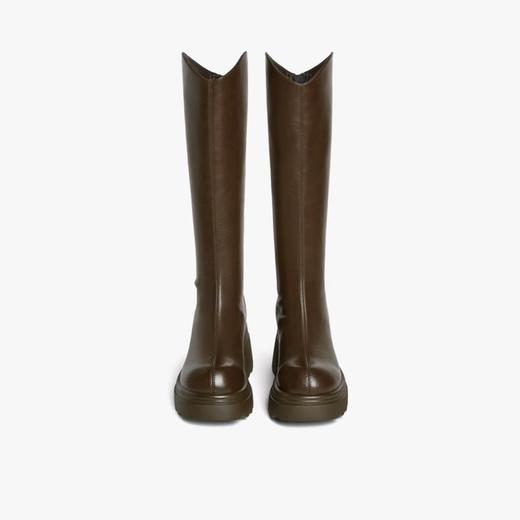 【云粉节】BF楼百思图2025冬季新款骑士靴时尚潮流粗跟女长靴F2181DG5吊牌价899.现价399 商品图3