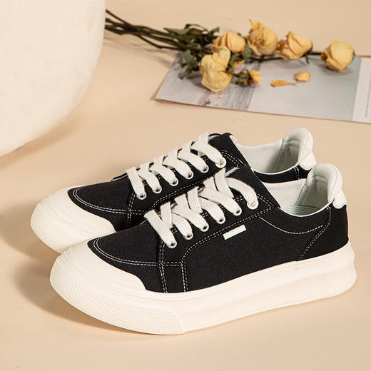 女士学生潮流仙女厚底增高运动低帮休闲板鞋新款春季经典板鞋 商品图2