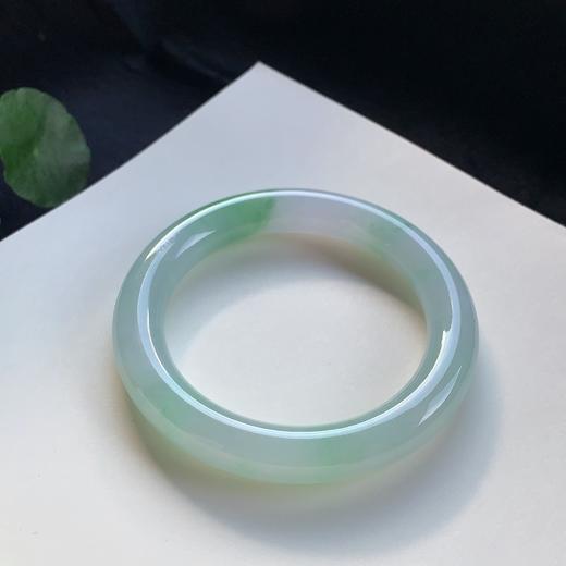 高货翠绿翡翠手镯 传家宝温润圆满中式翡翠手镯49625031825H（一口价） 商品图1