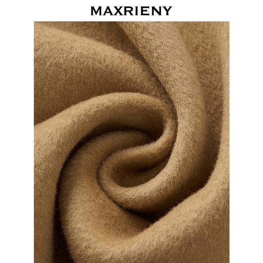 MAXRIENY法式千金蝴蝶结领中长款大衣高级感24秋新款羊毛外套澳毛(货号:MS85CT761) 商品图3