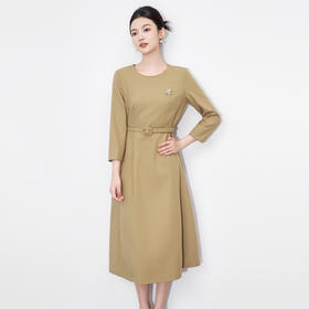 「高货wl」全新升级【铂金会员367/天猫499/差价132】(95326)洛诗琳轻奢高级感连衣裙2025秋季法式优雅收腰A字大摆裙