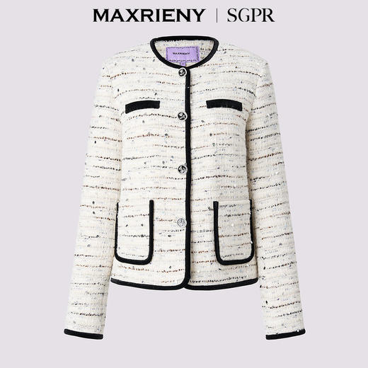 MAXRIENY精致优雅羽绒服经典千金外套24冬新款女装(货号:MS85DC757) 商品图4