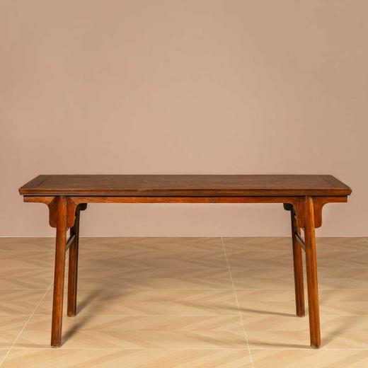 清	黄花梨镶瘿木夹头榫刀牙板平头案 商品图1