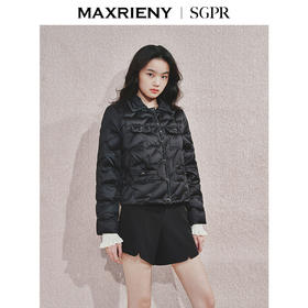 【商场同款】MAXRIENY精致复古感羽绒服女2024秋冬新款织带外套(货号:MS85DC508)