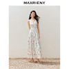MAXRIENY【商场同款】法式城市度假风绑带精致深V高级碎花连衣裙(货号:MC85DR084) 商品缩略图0