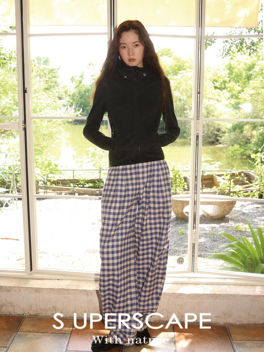 素舶 回弹塑性纤维收腰显瘦连帽卫衣外套运动风设计感指孔长袖开衫 商品图2