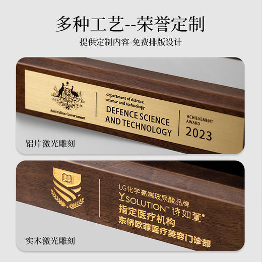 新款冰山水晶奖杯定制定做创意奖牌纪念品奖座免费刻字制作 商品图4