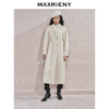 MAXRIENY极简绵羊毛大衣收腰藏肉24冬新款女装廓形毛呢过膝中长款(货号:MS85CT506) 商品缩略图0