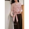 【6折秒杀】鹿向南「浪漫时区」长袖粉色衬衫女秋季新款法式假两件设计感上衣L57636 商品缩略图1