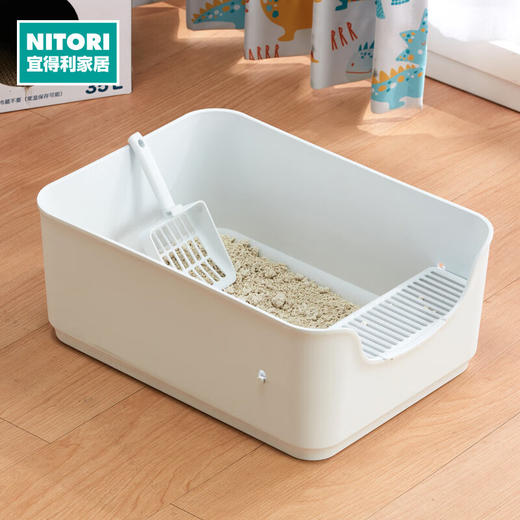  豆腐猫砂猫砂盆防溅开放式猫厕所简易猫屎盆带铲子 商品图0