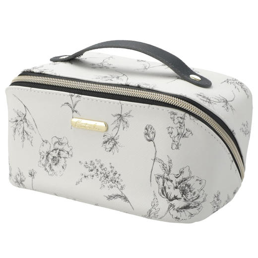  便携护肤品化妆品收纳包洗漱洗浴包黑白花纹 商品图1