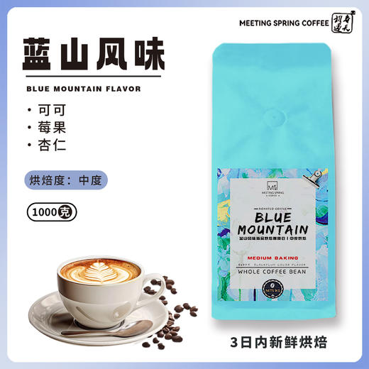 蓝山风味咖啡豆1000g装手冲磨粉美式黑咖精品咖啡豆新款新品新款新品 商品图0