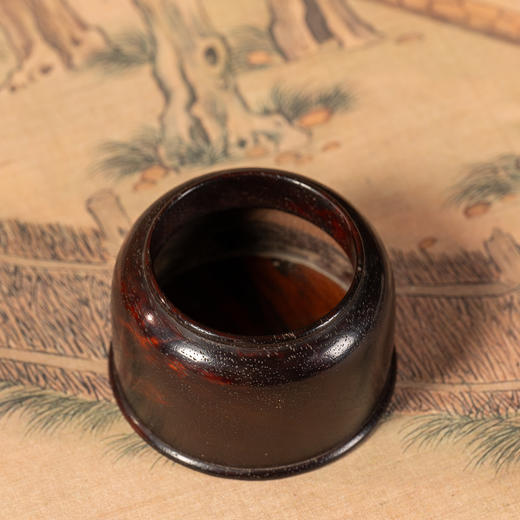 清	紫檀嵌黄花梨底马蹄尊水盂 商品图2