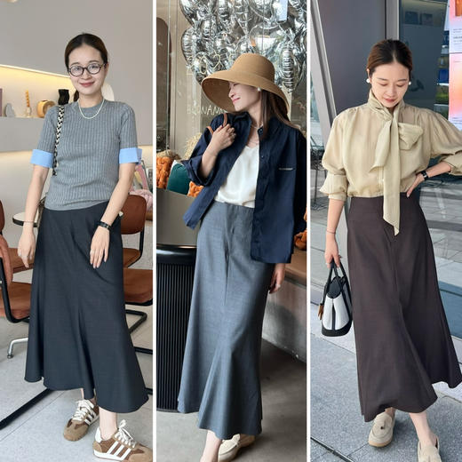 2509115    斜门襟鱼尾羊毛半裙 商品图0