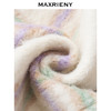 MAXRIENY极简大衣紫格纹大翻领设计24冬新款高级简约外套女中长款(货号:MF85CT501) 商品缩略图3