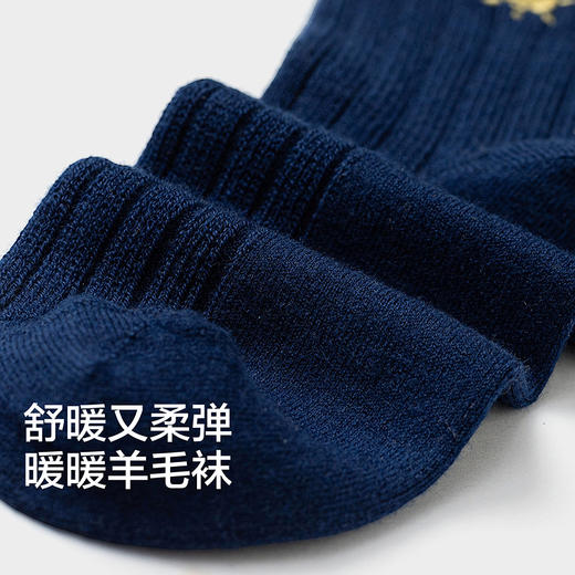 【商场同款】巴拉巴拉儿童袜子秋冬男童短袜中幼童含羊毛暖两双装 商品图3