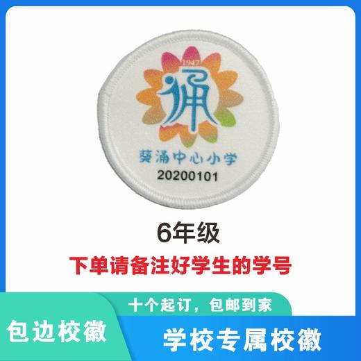 定制深圳市葵涌中心小学校徽定做礼服布标姓名贴胸章可缝制包邮51 商品图2