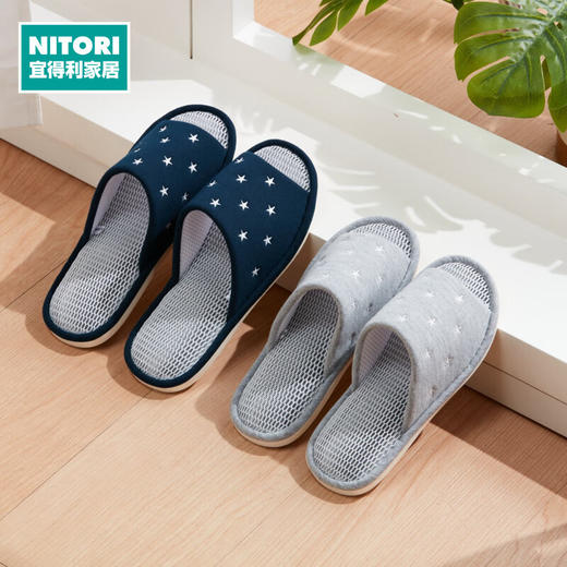   夏日室内凉拖四季情侣拖鞋透气网眼底星星 商品图0