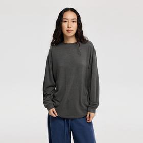 oneup兔毛弯刀袖宽松T恤