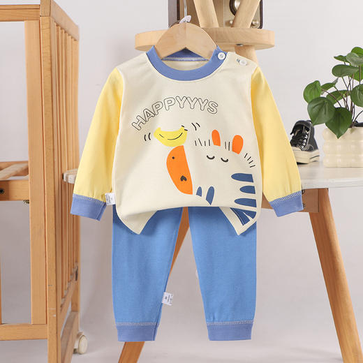 【亲肤柔软】儿童内衣套装纯棉秋衣秋裤男童打底保暖睡衣女童家居服春秋款童装。rb 商品图1