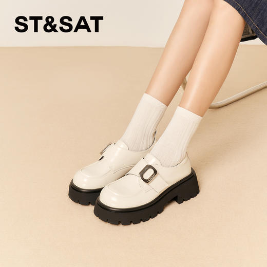 星期六经典学院风搭扣乐福鞋SSD3111003 商品图4