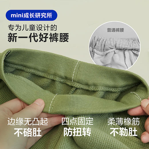 迷你巴拉男女童摇粒绒裤子婴儿卫裤初春保暖宝宝加绒长裤棉裤 商品图4