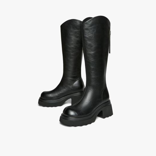 【云粉节】BF楼百思图2025冬季新款骑士靴时尚潮流粗跟女长靴F2181DG5吊牌价899.现价399 商品图1