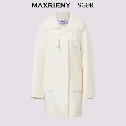 MAXRIENY【商场同款】贵雅新中式绵羊毛大衣女24新款盘扣毛呢外套(货号:MS85CT509) 商品图3