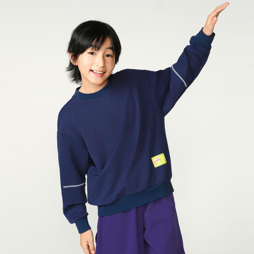 【代发】绿标防污溜溜棉儿童秋季长袖纯色款上衣简约SUNNYWHITEGreen 商品图2