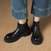 阿么手工女鞋真皮复古英伦风切尔西靴显瘦百搭秋冬厚底短靴4.5CM 商品缩略图4