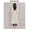 MAXRIENY极简赫本风绵羊毛大衣女24秋新款法式复古中长款伞摆外套(货号:MS85CT765) 商品缩略图3